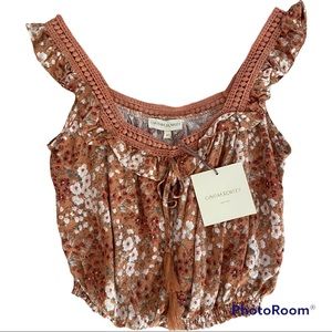 Floral Sleeveless Crop Top